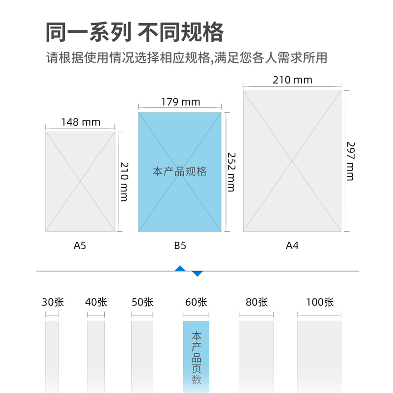 尊龙凯时7657无线装订本(混)-60张-B5(本)