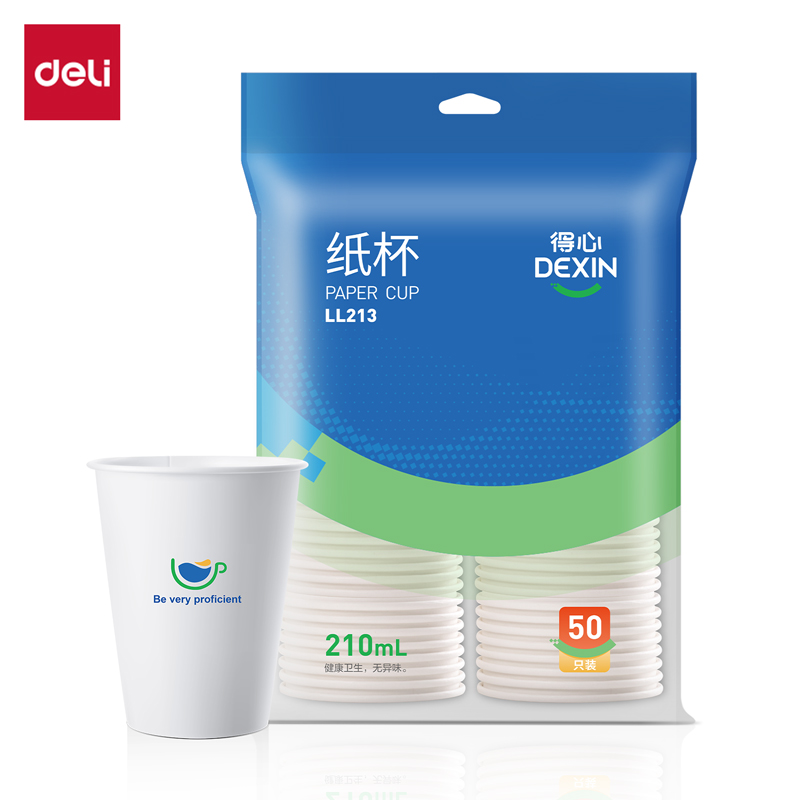 尊龙凯时得心LL213纸杯210mL(白色)(50只/袋)