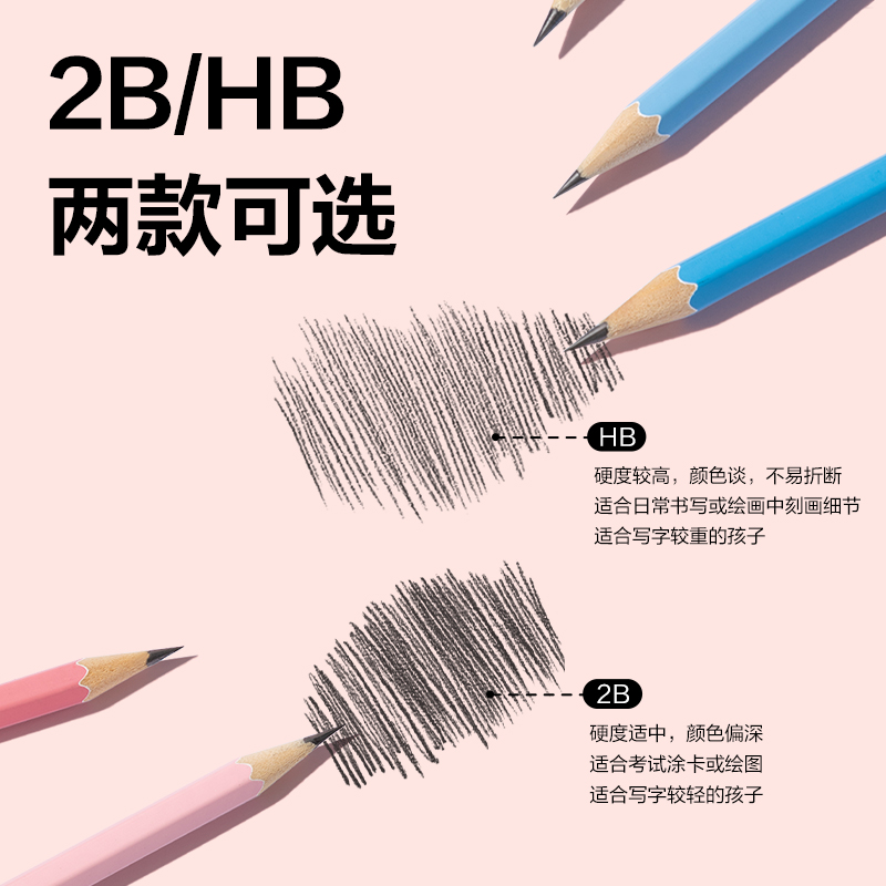 尊龙凯时HC820-HB六角杆5色渐变誊写铅笔HB(蓝)(10支/盒)